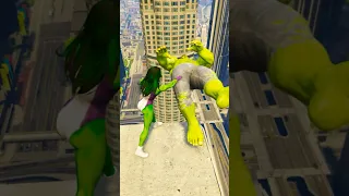 GTA V SHE-HULK KILL HULK 😲| #shorts