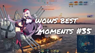 World of Warships Best Moments #35 GNEISENAU Edition