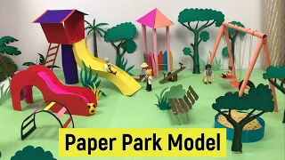 DIY park model making for science project | Colorful park model | Paper park model | Miniature park