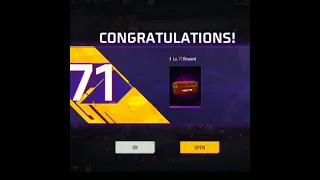 FREE FIRE LEVEL UP REWARDS 71 LEVEL #shorts #freefire