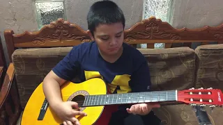 Josiah playing song #139 See yourself when all is new on guitar