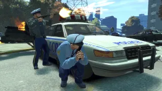 GTA 4 NPC Wars 38 (Irish Mob vs Alderney State Police)