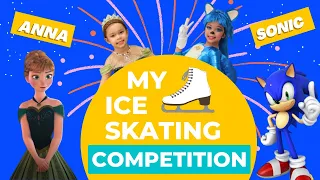 Ice skating competition dance: Princess Anna & Sonic the Hedgehog Characters