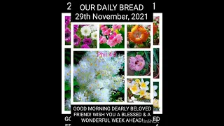 OUR DAILY BREAD/ 29th November, 2021/ Video@DrRobin