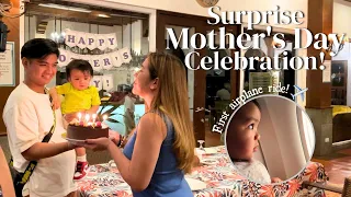 Sylvio's First Airplane Ride + Surprise Mother's Day Celebration! | Love Angeline Quinto