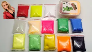 Making Crunchy Slime with Bags and Clay