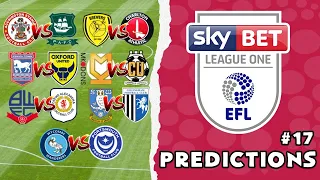 2021/22 EFL LEAGUE 1 PREDICTIONS - MATCHDAY #17