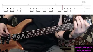 Heartbreaker by Pat Benatar - Bass Cover with Tabs Play-Along