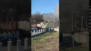 Пожар возле телевышки в Виннице