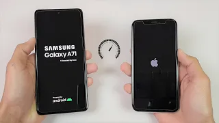 Samsung Galaxy A71 vs IPhone X - Speed Test (WOW)