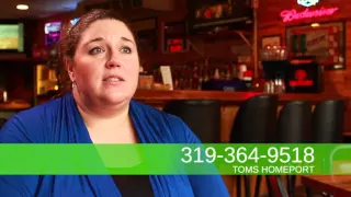 Tom's Homeport in Cedar Rapids, Iowa.  Food, Beer, Drinks, Nightlife  Video 500