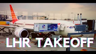 Takeoff from London Heathrow airport Air India B777 | AI130