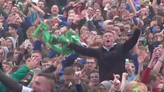 Incredible Atmoshpere ! Northern Ireland fans singing Sweet Caroline   (EURO 2016)