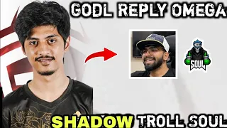 SHADOW TROLLING OMEGA 😂 GODL VS SOUL AGAIN 🔥 *OMEGA LAUGHING* #highlights #soul #godl #bgmi #scout