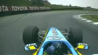 F1 Brazil 2005 Qualifying   Fernando Alonso Pole Lap Onboard