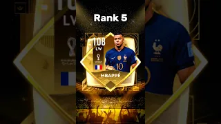 Top 10 MBAPPÉ 🇫🇷 Card in fifa mobile 🤩👌(your Favourite Card??)#fifamobile #shorts