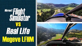 Flight simulator vs Real life - Landing in Megeve