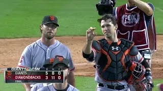 SF@ARI: Strickland retires Owings to record the save