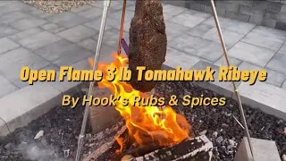 Tomahawk Ribeye Steak | Hanging a Tomahawk Steak over Fire & Caveman Primitive Tripod w/ Beer Butter