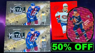 ONLY $85/BOX ON CLEARANCE?!? - 2022-23 Skybox Metal Universe Hockey Hobby Box Break x2