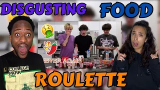 LET'S GET MESSY! DISGUSTING FOOD ROULETTE *MATT ALMOST THROWS UP*