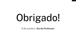 5 DE OUTUBRO – DIA MUNDIAL DO PROFESSOR