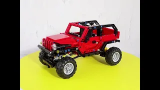 COGO/5801/Конструктор/Technic/Джип красный Wrangler/активная игра яркий игровой набор внедорожник