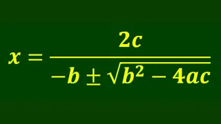 The Quadratic Formula No One Taught You in School