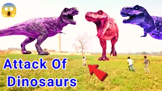 T Rex Jurassic World Attack Of Dinosaurs | Dinosaurs Attack In Real Life #trex #jurassicworld