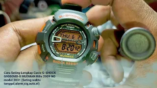 Cara Seting Lengkap Casio G-SHOCK G9000 MUDMAN(Seting waktu tanggal,alarm,sig,auto.el)