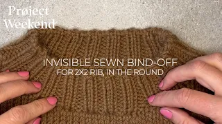 Knitting | Invisible Sewn Bind-Off For 2x2 Rib, In-The-Round with a Jog-less Join.