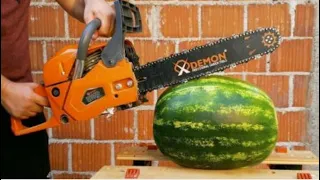 EXPERIMENTAL TEST | Chainsaw vs Watermelon