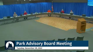 City of Moorhead - Park Advisory Board Meeting - November 29, 2022