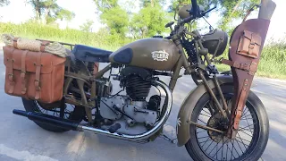 Despedimos el año Probando la Gilera Saturno Sport 500 cc 1948 versión Militar de Don Luis Vergnano