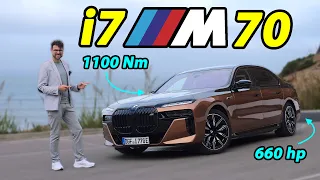 The most powerful 7 Series! BMW i7 M70 driving REVIEW