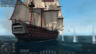 Santisima Trinidad Vs. Victory, Long-range Duel, Naval Action