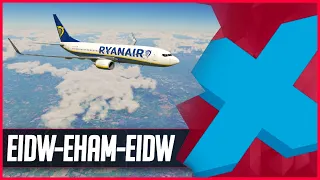 X-Plane 11 LIVE | Real World Ryanair OPS | Zibo 737-800 | Dublin to Amsterdam (Round Trip)