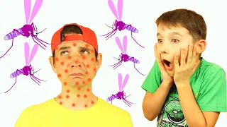 Alex and Dad VS Mosquitoes in our house/Alex Family Show
