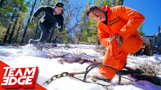 Prison Escape Challenge on a Snowy Mountain!!