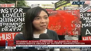 Student activists protest alleged human rights abuses