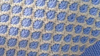 İki Renkli Şiş Örgü Yıldız Örneği Nasıl Yapılır❓️Two Color Needle Knitted Baby Sweater Model Making💥