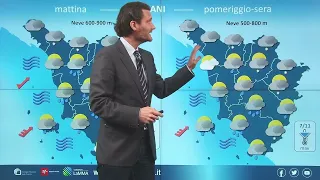 Il meteo di oggi in Toscana - In arrivo freddo e neve a bassa quota