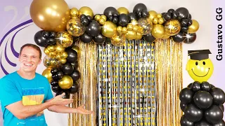 balloon decoration ideas ✨ balloon garland tutorial - birthday decoration ideas at home - graduation