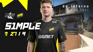 MVP CSGO POV: NAVI s1mple (27/9) vs Gambit (de_inferno) @ BLAST Premier World Final