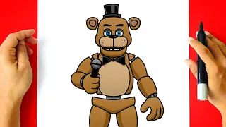 Como DESENHAR o FREDDY FAZBEAR do Filme - Cómo DIBUJAR a FREDDY FAZBEAR de la Película - FNAF