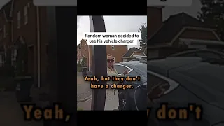 Entitled Woman Steals Electricity To Charge Her Car! Caught On Camera