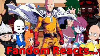 Fandoms react to each other • [Saitama 1/10] • Gacha Reacts || One Punch Man || Gacha Kitty