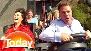 Aussie reporter screams like a child on roller coaster