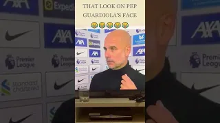 The look on Pep Guardiola's face after Liverpool beat Man City at Anfield