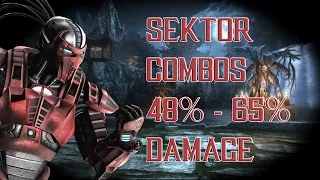 Mortal Kombat 9 - Sektor: Combos 48% - 65% Damage [2016] [60 FPS]